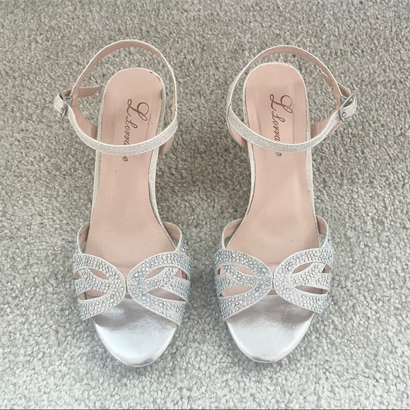 Sparkly Rhinestone Heels Sandals - Picture 1 of 5